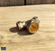 Load image into Gallery viewer, 15mm x 15mm x 22mm Brass Tee