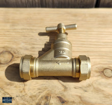 Load image into Gallery viewer, 22mm - 15mm Brass Stop Valve