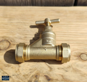 22mm - 15mm Brass Stop Valve