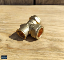 Load image into Gallery viewer, 22mm x 22mm x 1/2 Brass Tee