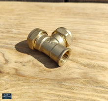 Load image into Gallery viewer, 22mm x 22mm x 1/2 Brass Tee