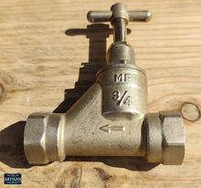 Load image into Gallery viewer, 3/4 - 1/2 Inch Brass Stop Valves