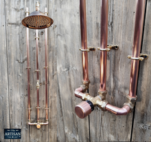 Load image into Gallery viewer, Thermostatic Copper Rainfall Shower With Ceiling Pipes