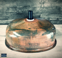 Load image into Gallery viewer, Large Aged Copper Sink Bowl With Plug