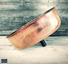 Load image into Gallery viewer, Large Aged Copper Sink Bowl With Plug