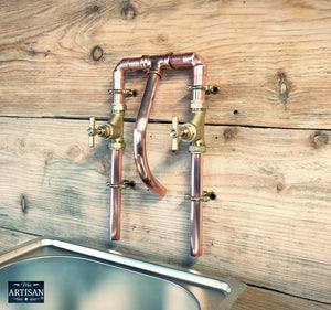 Copper Mixer Tap Wall Mounted Faucet - Swivel Spout