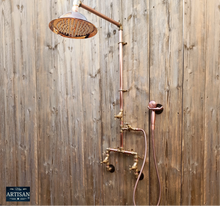 Load image into Gallery viewer, Copper And Brass Shower With Hand Sprayer