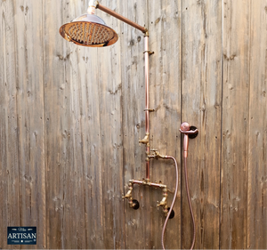 Copper And Brass Shower With Hand Sprayer