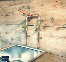 Load image into Gallery viewer, Copper Mixer Tap Wall Mounted - Swivel Spout