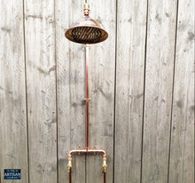 Load image into Gallery viewer, Copper Pipe Rainfall Shower With Down Pipes