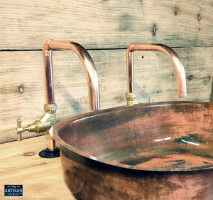 Single Copper Faucet Tap - Fixed Spout