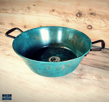 Load image into Gallery viewer, Verdigris Copper Sink Bowl With Plug