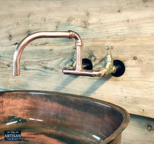 Load image into Gallery viewer, Copper Mixer Faucet Tap Wall Mounted - Swivel Spout