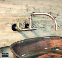 Load image into Gallery viewer, Copper Mixer Faucet Tap Wall Mounted - Swivel Spout