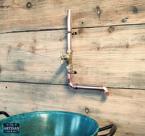 Single Copper Wall Mounted Faucet Tap - Swivel Spout