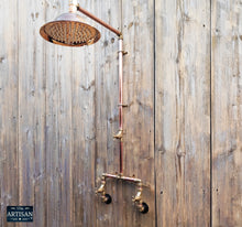 Load image into Gallery viewer, Copper And Brass Rainfall Shower