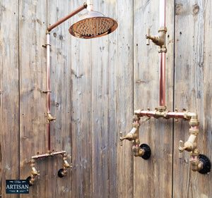 Copper And Brass Rainfall Shower