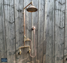 Load image into Gallery viewer, Copper And Brass Shower With Hand Sprayer