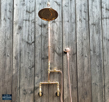 Load image into Gallery viewer, Copper And Brass Shower With Hand Sprayer