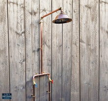 Charger l&#39;image dans la galerie, Copper Shower With Down Pipes