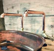 Load image into Gallery viewer, Pair Of Copper Faucet Taps - Fixed Spout