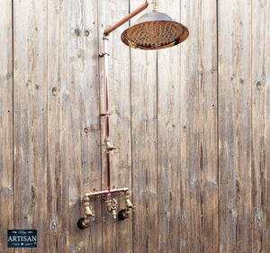 Copper And Brass Rainfall Shower With Lower Tap