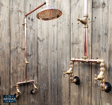 Load image into Gallery viewer, Copper And Brass Rainfall Shower