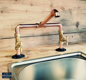 Copper Mixer Faucet Tap - Swivel Spout