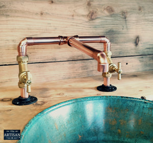 Copper Mixer Faucet Tap - Swivel Spout