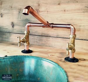 Copper Mixer Faucet Tap - Swivel Spout