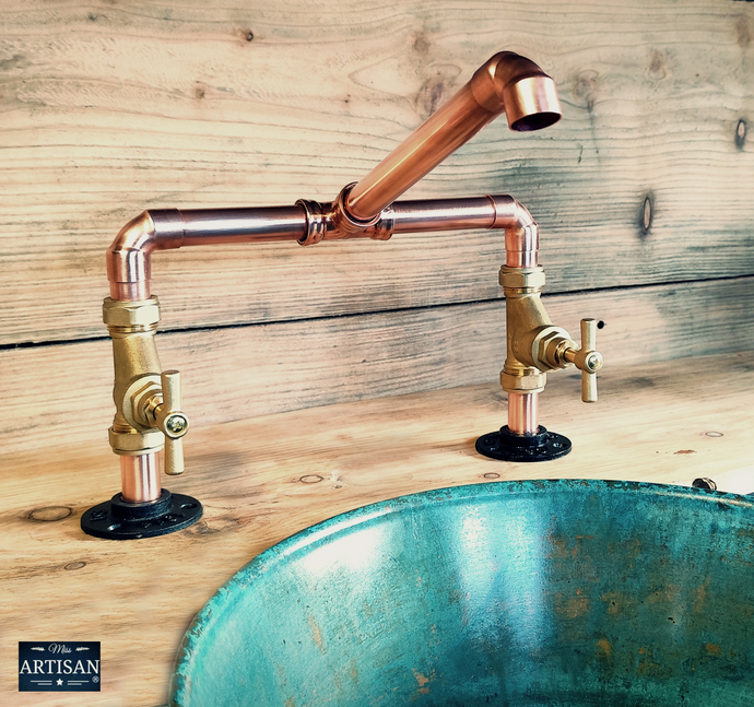 Copper Mixer Faucet Tap - Swivel Spout