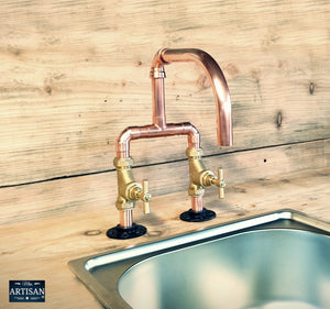 Copper Mixer Faucet Tap - Swivel Spout