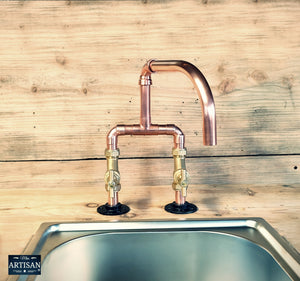 Copper Mixer Faucet Tap - Swivel Spout