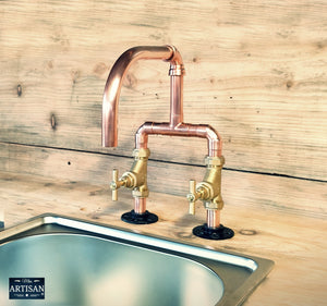 Copper Mixer Faucet Tap - Swivel Spout