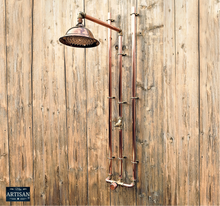 Load image into Gallery viewer, Thermostatic Copper Rainfall Shower With Ceiling Pipes