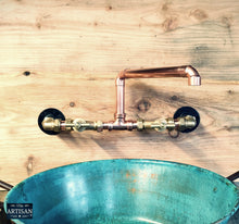 Load image into Gallery viewer, Copper Mixer Tap Wall Mounted - Swivel Spout