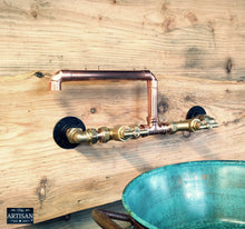 Load image into Gallery viewer, Copper Mixer Tap Wall Mounted - Swivel Spout