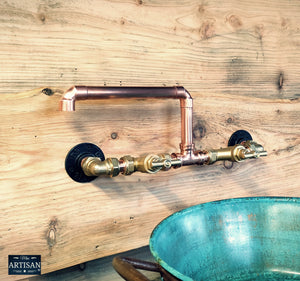 Copper Mixer Tap Wall Mounted - Swivel Spout