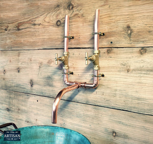 Copper Mixer Faucet Tap Wall Mounted - Swivel Spout