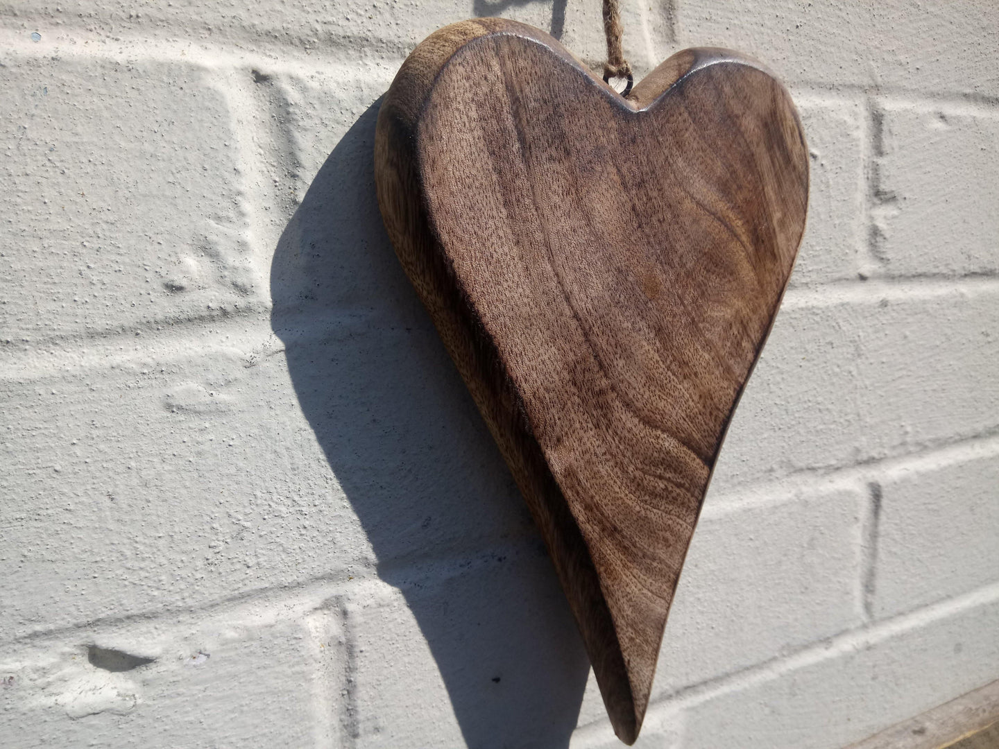 Large Solid Wood Love Heart - Miss Artisan