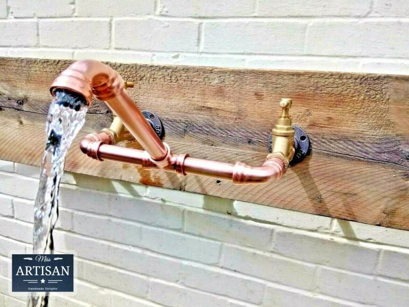 Wall Mounted Copper Pipe Mixer Faucet Taps - Miss Artisan